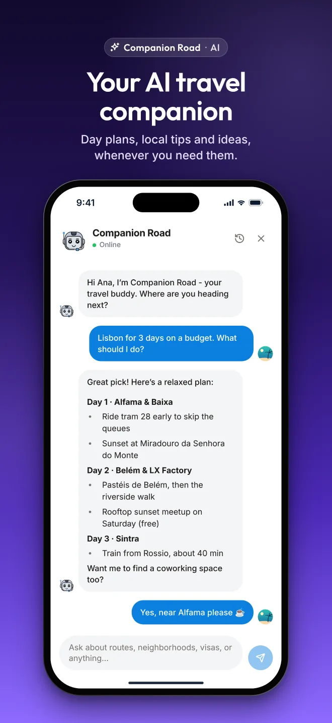 Companion Road — your AI travel companion